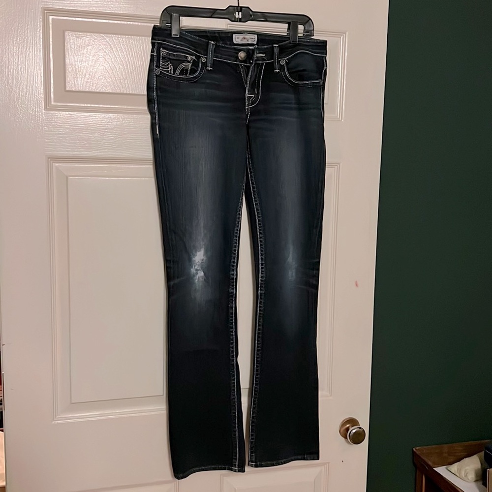 Denim blue jeans